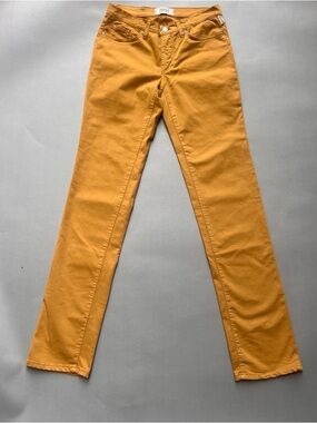 Versace Jeans Signature mustard yellow jeans relaxed stacked fit classic comfort